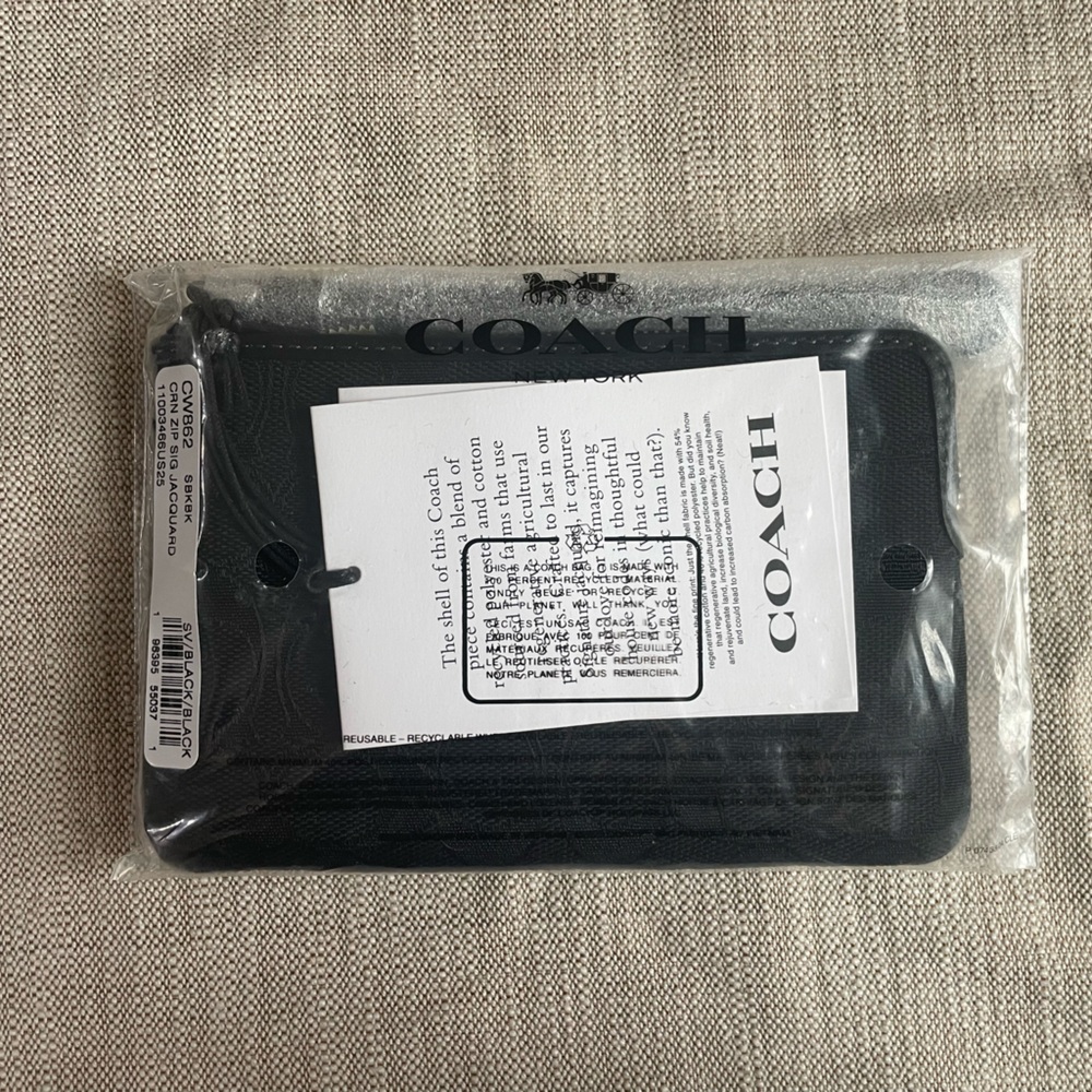 New in Packaging Coach Black Wristlet